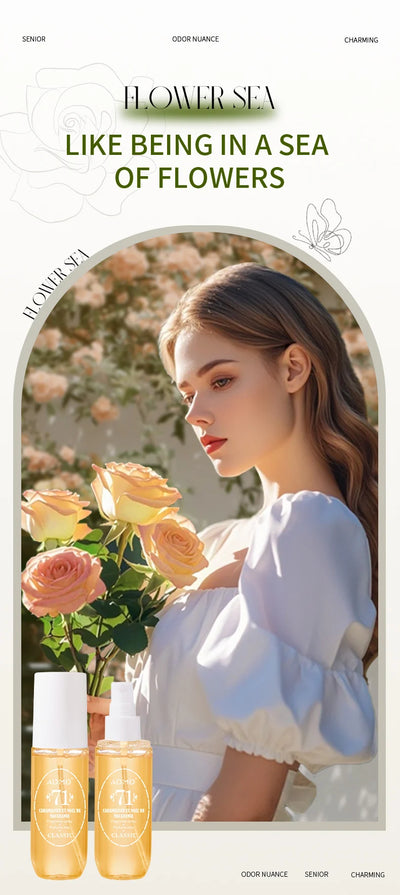 عطر برازيلي رقمي، عطر للجسم، بخاخ عطري، خالٍ من الكحول، عطر للجسم يدوم طويلاً، 90 مل