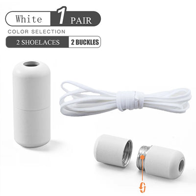 أربطة أحذية مرنة بدون رباط، أربطة أحذية نصف دائرية للأطفال والكبار، أربطة أحذية سريعة الارتداء، أربطة قفل معدنية، أربطة أحذية