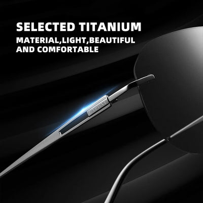 نظارات شمسية جديدة من كابوني للرجال، مستقطبة، عدسات فوتوكرومية سوداء، خفيفة الوزن للغاية، بدون إطار، نظارات قيادة BS22003