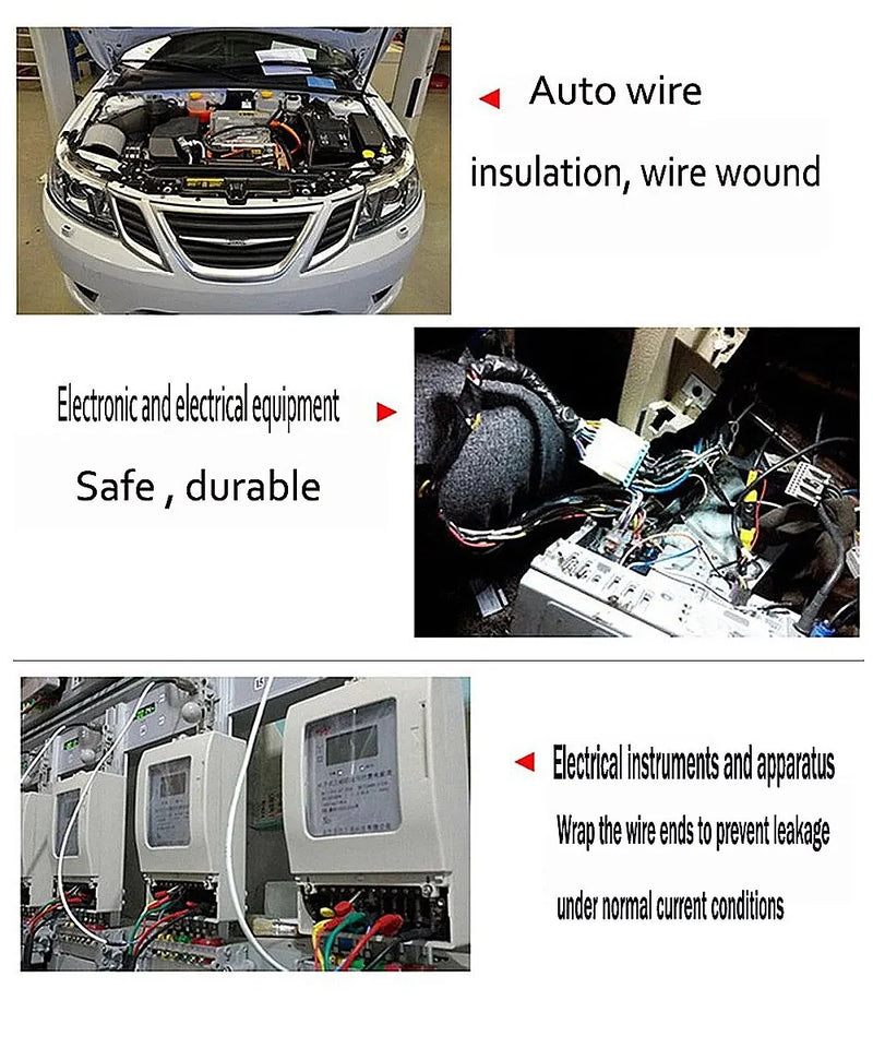 شريط لاصق مقاوم للحرارة ومقاوم للهب من شركة كوروبلاست بطول 15 مترًا لحماية أسلاك أسلاك السيارات