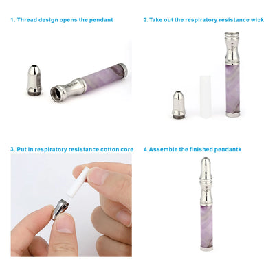 6 قطع من نكهات الزيوت العطرية المفضلة الخالية من الدخان للمساعدة على الإقلاع عن التدخين، لتخفيف القلق، جهاز العلاج بالروائح العطرية، عصا بديلة