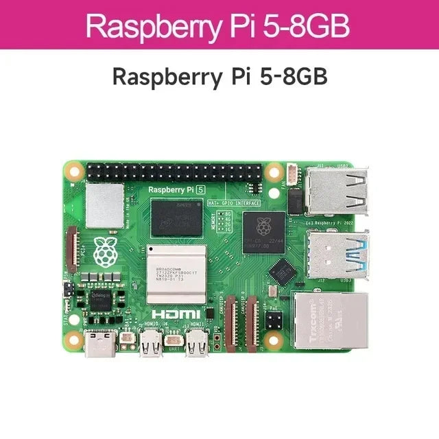 لوحة تطوير Raspberry Pi 5 بسعة 4 جيجابايت و8 جيجابايت من ذاكرة الوصول العشوائي ومجموعة اختيارية لجهاز كمبيوتر Raspberry Pi 5