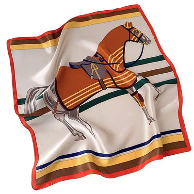 وشاح مربع نسائي من حرير التوت الخالص 100% مطبوع عليه رباط رأس ووشاح فاخر لزينة الشعر النسائية وأوشحة باندانا نسائية 53 سم