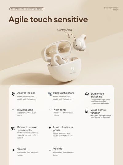 سماعة لينوفو LP25 OWS بلوتوث 5.4 لاسلكية، عمر بطارية طويل، سماعة رأس للألعاب مزودة بخاصية إلغاء الضوضاء، ستيريو عالي الدقة مع ميكروفون