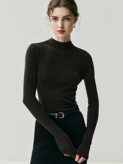 سترة نسائية من CHICUU مصنوعة من الصوف بنسبة 100% وقابلة للغسل في الغسالة، بلوفر برقبة دائرية، مصنوعة من 18 خيطًا من الكشمير الصوفي، مناسبة لفصل الخريف والشتاء