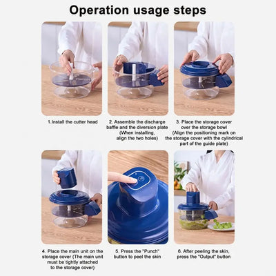 Rust-Proof Stainless Steel Kitchen Peeler Electric Grape Peeling Machine Home Use Fruit Peeler