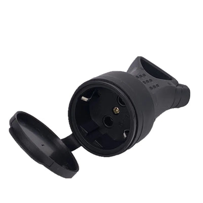 مقبس كهربائي مقاوم للماء من المطاط الأوروبي مع غطاء IP54 لكابل الطاقة DIY 16A 250V