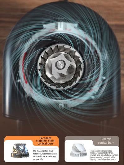 مطحنة قهوة كهربائية أوتوماتيكية من HiBREW مزودة بـ 31 ترسًا لتحضير قهوة الإسبريسو الأمريكية مع خاصية الصب وتخزين حبوب البن G3