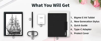 قارئ الكتب الإلكترونية Bigme B1051 مقاس 10.3 بوصة، يعمل بنظام Android 14، جهاز لوحي للكتب الإلكترونية، Demensity 900، 6+128 جيجابايت، حبر إلكتروني، B1051 Lite 4+64 جيجابايت