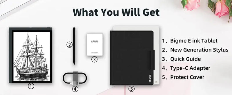 قارئ الكتب الإلكترونية Bigme B1051 مقاس 10.3 بوصة، يعمل بنظام Android 14، جهاز لوحي للكتب الإلكترونية، Demensity 900، 6+128 جيجابايت، حبر إلكتروني، B1051 Lite 4+64 جيجابايت