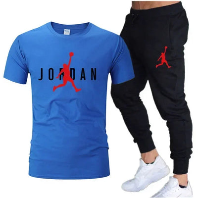 مجموعة ملابس رياضية رجالية صيفية الأكثر مبيعًا في عام 2025، مكونة من تي شيرت وبنطلون وبنطلون رياضي كاجوال للياقة البدنية وقميص وبنطلون رياضي وأزياء الهيب هوب - مجموعات رجالية -