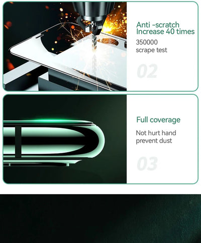 Joyroom 1/2/3 قطع واقي شاشة زجاجي عالي الدقة لهاتف iPhone 16 15 14 13 12 11 Pro Max حماية كاملة من الزجاج المقوى لهاتف iPhone