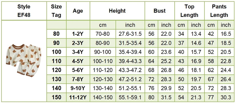 طقم بيجامات صيفي لطيف ومريح للأطفال بأكمام طويلة وملابس نوم قطنية وغرف مكيفة
