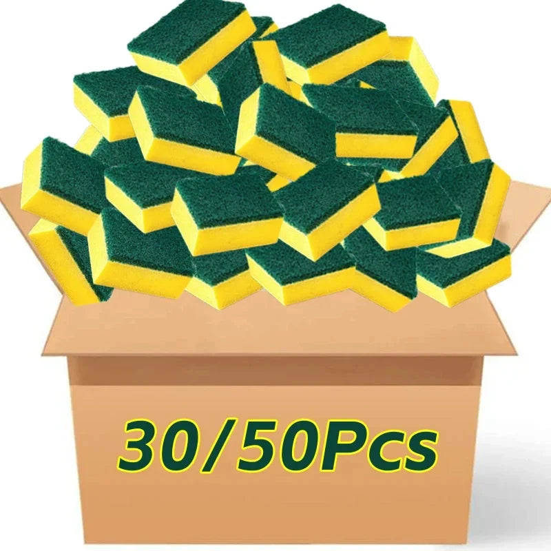 إسفنجة سحرية مزدوجة الجوانب للدراجات النارية والأواني والمطابخ - إسفنجة تنظيف الشحوم شديدة التحمل
