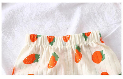 طقم بيجامات صيفي لطيف ومريح للأطفال بأكمام طويلة وملابس نوم قطنية وغرف مكيفة