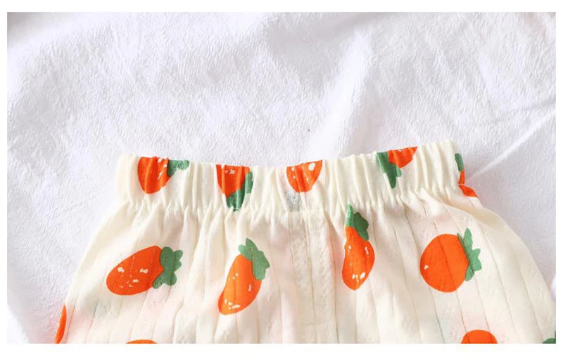 طقم بيجامات صيفي لطيف ومريح للأطفال بأكمام طويلة وملابس نوم قطنية وغرف مكيفة