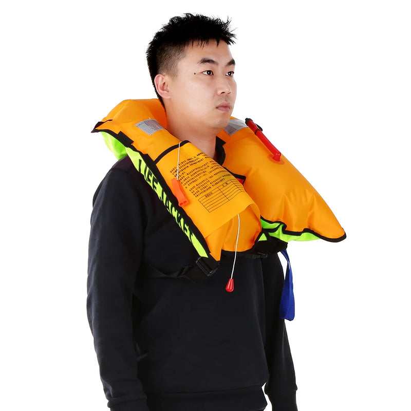 سترة نجاة يدوية قابلة للنفخ سترة نجاة للبالغين للرياضات المائية والسباحة وصيد الأسماك وسترة البقاء على قيد الحياة