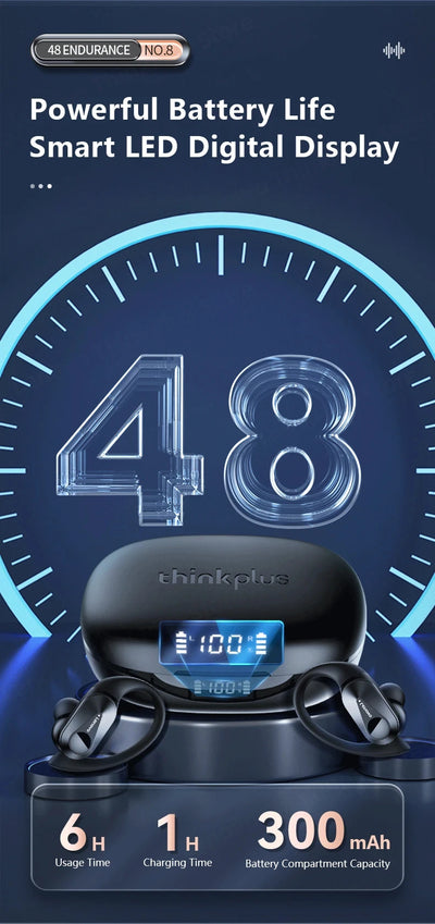 سماعات لينوفو LP75 TWS بلوتوث V5.3 الأصلية اللاسلكية بشاشة LED رقمية سماعات أذن مضادة للضوضاء جديدة