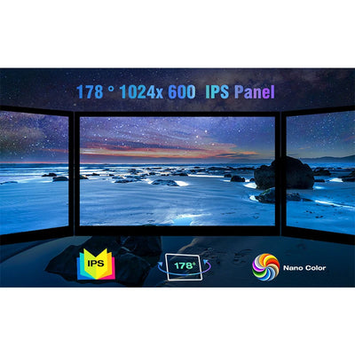 شاشة Raspberry Pi 5 LCD تعمل باللمس IPS مقاس 10.1 بوصة بدقة 1024X600 ومتوافقة مع HDMI لجهاز كمبيوتر شخصي صغير Raspberry Pi 3B+ 4B PS4