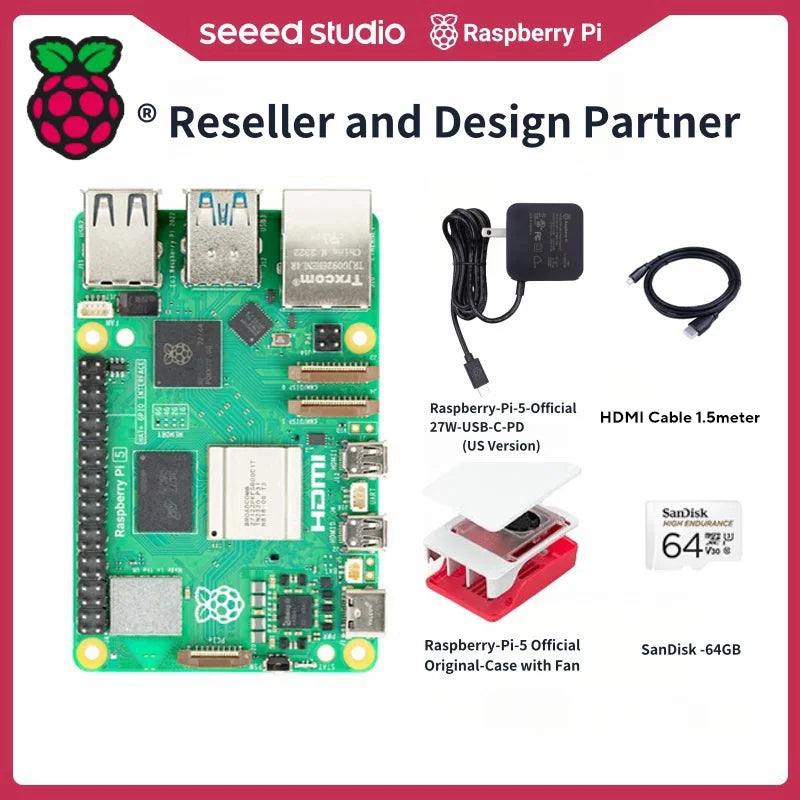 كمبيوتر محمول Raspberry Pi5 بسعة 8 جيجابايت و4 جيجابايت، كمبيوتر Raspberry Pi 5 MIni PC، معالج Arm Cortex-A76 رباعي النواة بسرعة 2.4 جيجاهرتز و64 بت، بلوتوث 5.0، تقنية BLE اللاسلكية