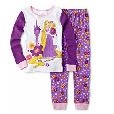بيجامات رابونزل للأطفال للأولاد والبنات ملابس منزلية للأميرة ملابس نوم غير رسمية للأطفال بأكمام طويلة بيجامات قيعان بدلة هدايا عيد الميلاد