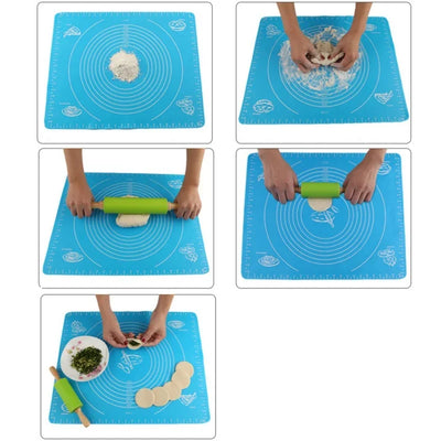 دبوس عجن غير لاصق من السيليكون بمقبض خشبي، أداة مطبخ للطبخ والخبز، عجينة المعكرونة والبسكويت