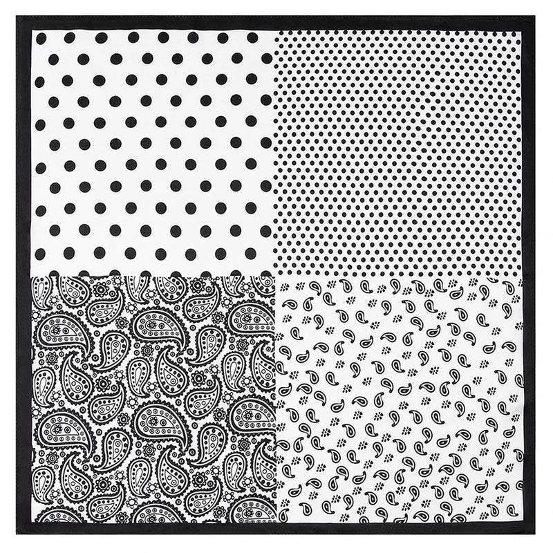 وشاح مربع نسائي من حرير التوت الخالص 100% مطبوع عليه رباط رأس ووشاح فاخر لزينة الشعر النسائية وأوشحة باندانا نسائية 53 سم