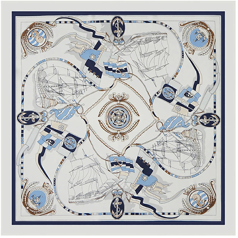 وشاح مربع نسائي من حرير التوت الخالص 100% مطبوع عليه رباط رأس ووشاح فاخر لزينة الشعر النسائية وأوشحة باندانا نسائية 53 سم