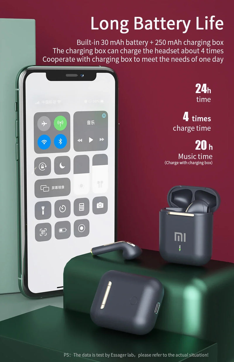 سماعة الرأس اللاسلكية الأصلية XIAOMI J18 سماعات بلوتوث حقيقية للألعاب الرياضية ستيريو سماعات أذن TWS في الأذن مع ميكروفون تعمل باللمس