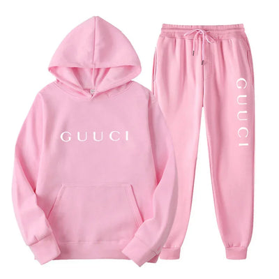 مجموعة رياضية كاجوال رجالية عصرية ربيع وخريف 2025 مجموعة جديدة كاجوال للرجال والنساء بقلنسوة + بنطلون للركض مكونة من قطعتين