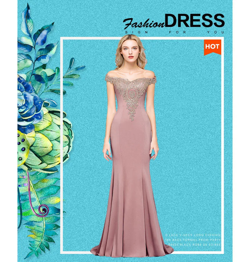 فساتين وصيفات العروس مثيرة مزينة بالذهب اللامع للنساء بدون أكتاف حورية البحر طويلة على شكل حرف A لحفلات الزفاف والضيوف