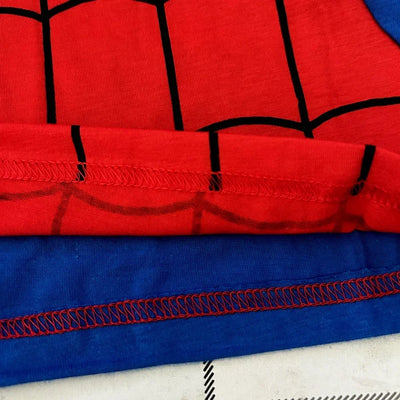 طقم بيجامات سبايدرمان للأطفال مع شحن مجاني، طقم ملابس نوم بأكمام طويلة برسومات كرتونية للأولاد والبنات من مجموعة هالك، مقاس 2-7 سنوات