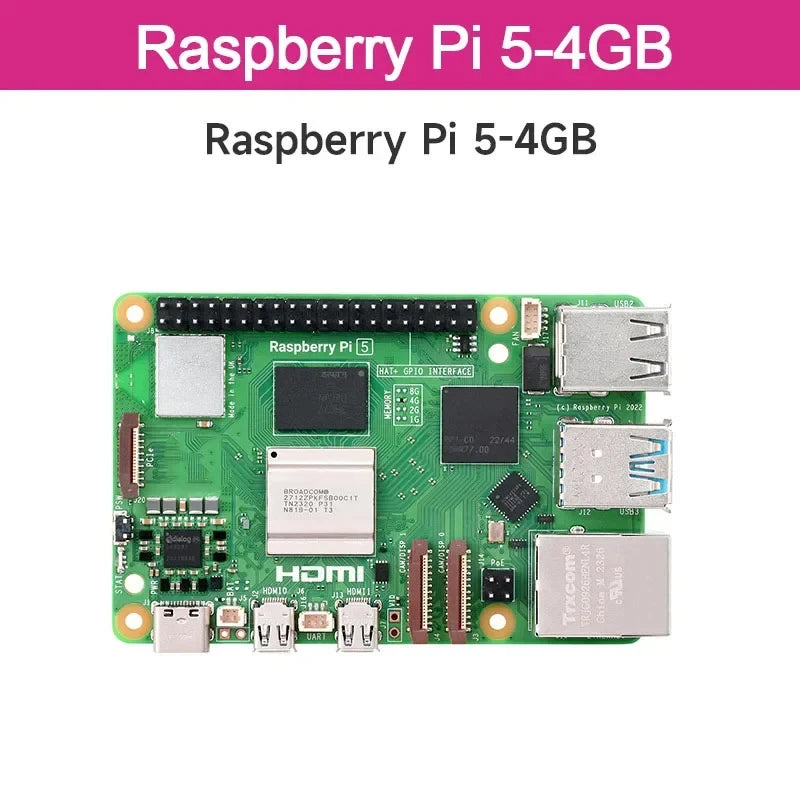 لوحة تطوير Raspberry Pi 5 بسعة 4 جيجابايت/8 جيجابايت ومجموعة برامج LINUX وبرمجة الذكاء الاصطناعي للكمبيوتر واللوحة الأم Raspberry Pi 5 بسعة 4 جيجابايت/8 جيجابايت