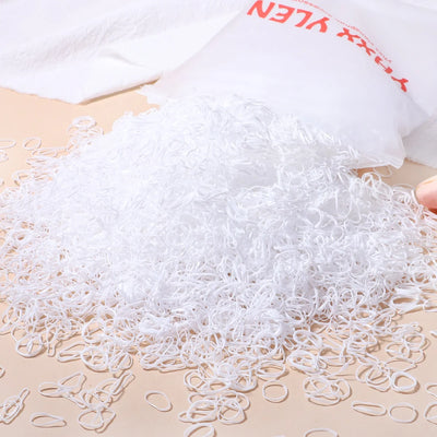 500/1000/2000 قطعة من أربطة الشعر المطاطية الملونة للاستخدام مرة واحدة للفتيات، وربطات الشعر للأطفال، وربطات ذيل الحصان، وإكسسوارات شعر الأطفال