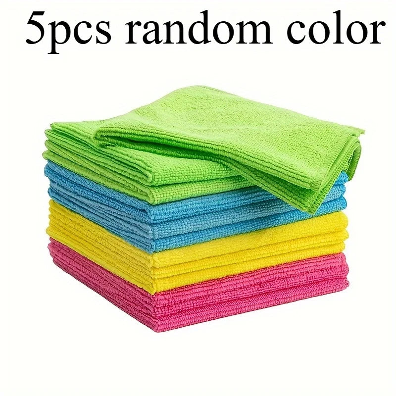 5 قطع من مناشف تنظيف فائقة الامتصاص من الألياف الدقيقة ناعمة ومتينة متعددة الأسطح للمطبخ والحمام والسيارة وغرفة النوم وسريعة الجفاف