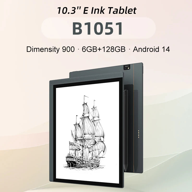 قارئ الكتب الإلكترونية Bigme B1051 مقاس 10.3 بوصة، يعمل بنظام Android 14، جهاز لوحي للكتب الإلكترونية، Demensity 900، 6+128 جيجابايت، حبر إلكتروني، B1051 Lite 4+64 جيجابايت