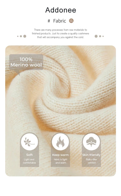 سترة MEELEX كاجوال خريفية شتوية ناعمة ودافئة للنساء من صوف ميرينو 100% محبوكة برقبة دائرية وسحاب وبلوزة سترة صوفية جديدة للنساء