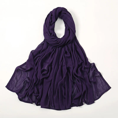 شالات حجاب إسلامية من القطن الرايون للنساء، وشاح سادة، مقاس كبير، حجاب إسلامي، عمامة، عصابة رأس 190*85 سم