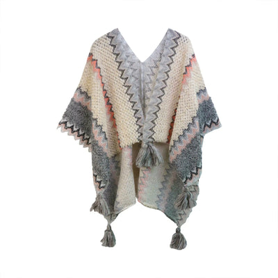 Winter Poncho Coat Women Outfits Casual Chaqueta Mujer Loose Sweater Clothing Vintage Pull Femme Knitted Cardigan Woman Jackets