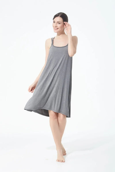 تنورة نسائية كاجوال أنيقة مثيرة مفتوحة الظهر كبيرة الحجم ذات قاعدة خلفية جميلة تنورة منزلية فضفاضة متقاطعة بأكمام طويلة