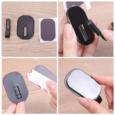 خطاف مغناطيسي متعدد الوظائف بدون ثقب خطافات مغناطيسية قوية مثبتة على الحائط لتخزين المفاتيح في المنزل والمطبخ والحمام