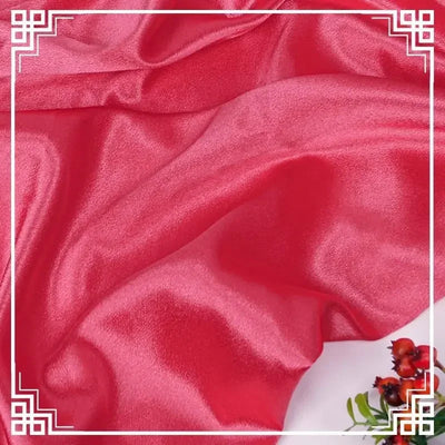 قماش ساتان كريستالي لامع سميك وثقيل بالمتر للملابس والفساتين وديكورات هانفو وقماش الخياطة اليدوي بلون أزرق سادة ومضاد للتجاعيد