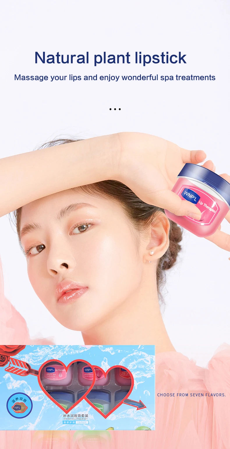 مجموعة مرطب الشفاه 4/6/8 قطع، قاعدة مرطبة ومبيضة، قاعدة نباتية طبيعية، مرطب للشفاه المتشققة، مرطب جيلي