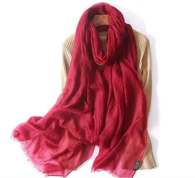 شال صيفي رقيق من Naizaiga 100 كشمير للسيدات، وشاح كبير الحجم فاخر من الباشمينا، JYFZ1