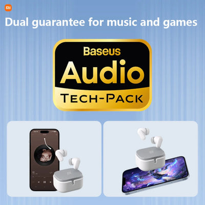 سماعات أذن شاومي اللاسلكية بتقنية البلوتوث، مضادة للضوضاء، رياضية، مقاومة للماء، متوافقة مع أنظمة أندرويد وiOS وأجهزة الكمبيوتر، عمر بطارية طويل