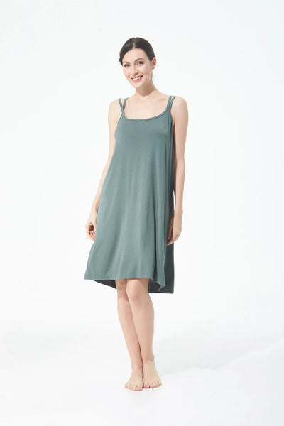 تنورة نسائية كاجوال أنيقة مثيرة مفتوحة الظهر كبيرة الحجم ذات قاعدة خلفية جميلة تنورة منزلية فضفاضة متقاطعة بأكمام طويلة