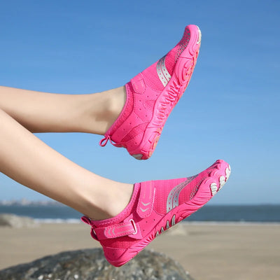 أحذية غوص خارجية مع نقاط مضادة للقطع ومضادة للانزلاق، أحذية شاطئ سريعة الجفاف، أحذية مائية لركوب الأمواج والغطس