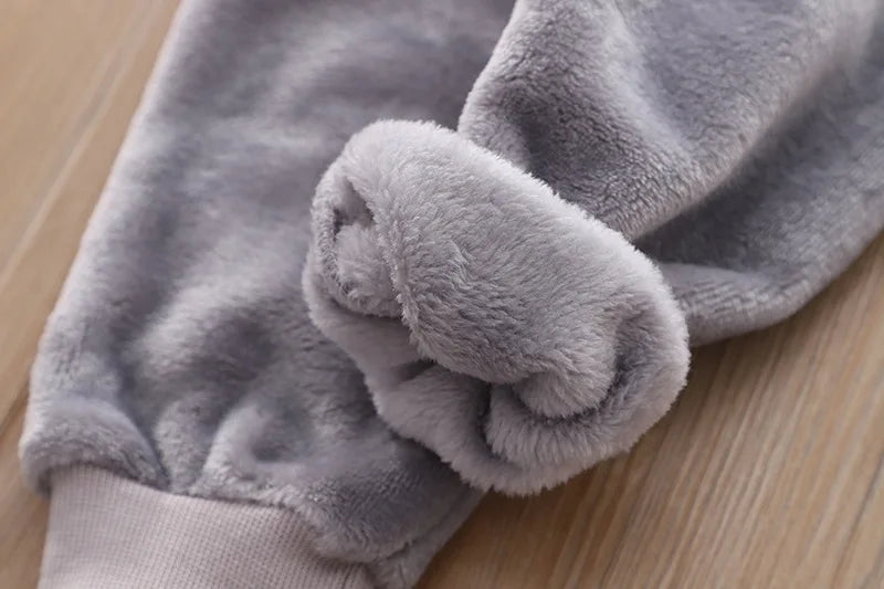 ملابس أطفال لفصل الخريف والشتاء، طقم بيجامات للأطفال من الصوف السميك، ملابس نوم للأطفال، طقم مكون من قطعتين، بدلات منزلية دافئة، ملابس أطفال