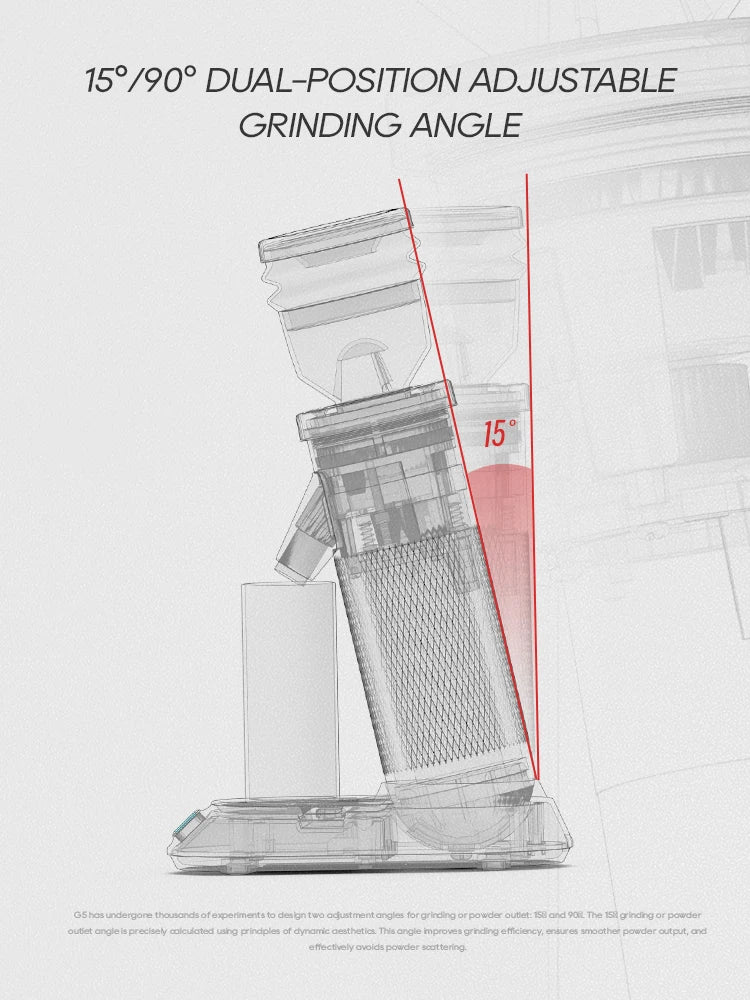 مطحنة قهوة كهربائية مخروطية صغيرة محمولة من HiBREW G5 مقاس 48 مم، مطحنة حبوب قهوة للمطبخ للإسبريسو والقهوة التركية