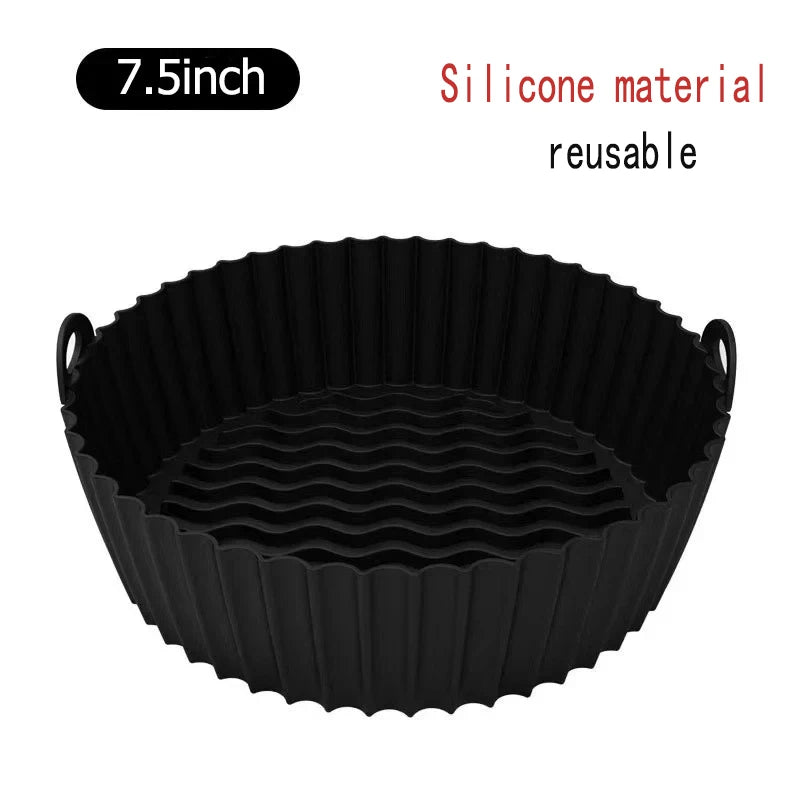 50 قطعة من ورق المقلاة الهوائية القابل للاستخدام مرة واحدة، ورق غير لاصق للخبز، بطانات ورق المقلاة الهوائية المستديرة، ملحقات ورقية للمطبخ